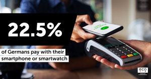 22.5% of Germans pay with their smartphone or smartwatch