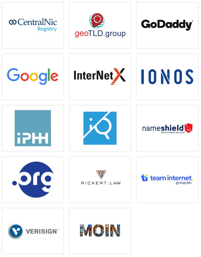 Logos of the sponsors of the ICANN78 Accompanying Programme