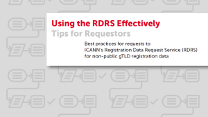 eco provides recommendations for the effective use of ICANN's Registration Data Request Services (RDRS) 1